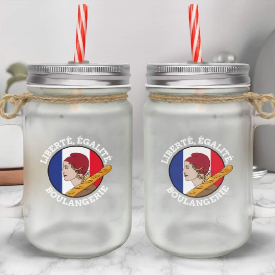 Bastille Day Marianne Of France French Revolution Mason Jar Cups