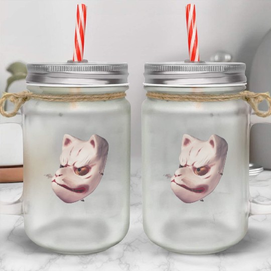Cute Angry Face Mason Jar Cups