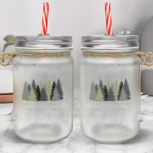 May The Forest Be With You Mason Jar Cups