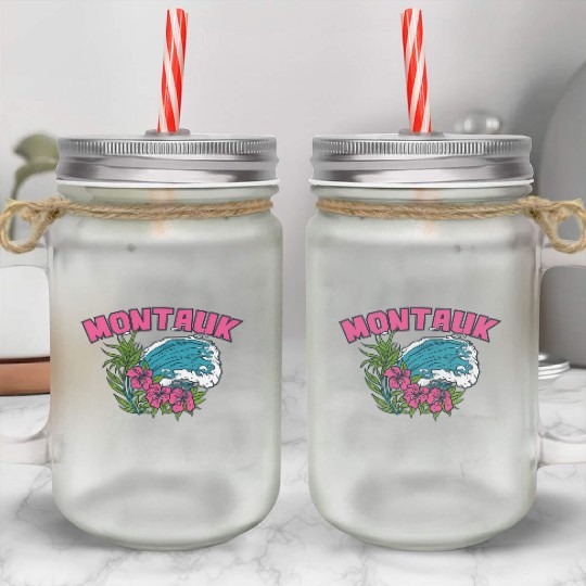 Montauk New York Summer Nyc Tropical Montaukett Mason Jar Cups