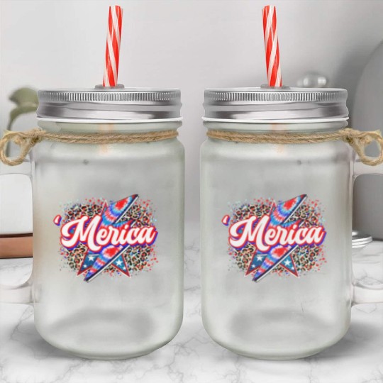 Merica Mason Jar Cups