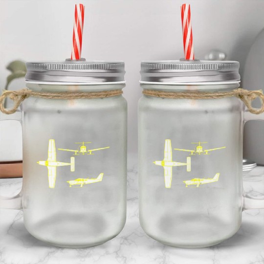 Piper PA 32 260 6 Cherokee Six Mason Jar Cups