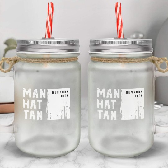 Manhattan Mason Jar Cups