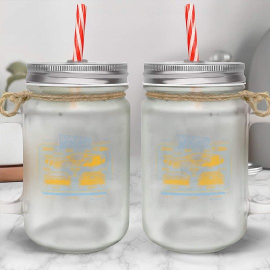 Back To The Future 35Th Anniversary Delorean Mason Jar Cups