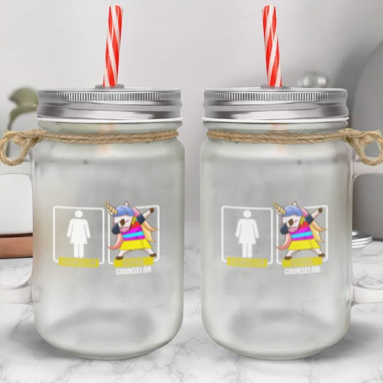 Funny School Counselor Appreciation Back To School Mason Jar Cups