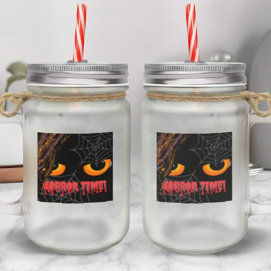 horror time Mason Jar Cups