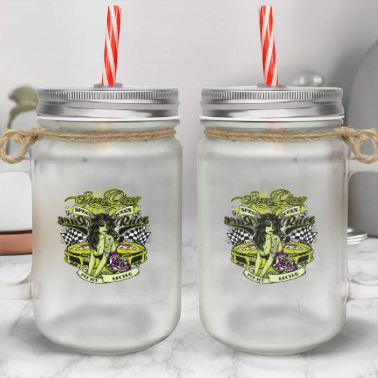Speed Queen - Hot Rod Racing Mason Jar Cups