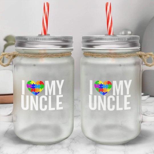 I Love my Uncle Mason Jar Cups