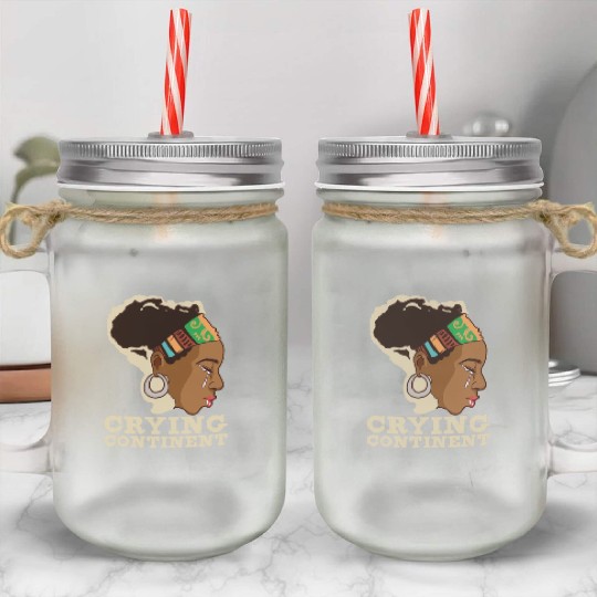 Afro Black Girl Pride Afro Girl Afrocentric Melani Mason Jar Cups
