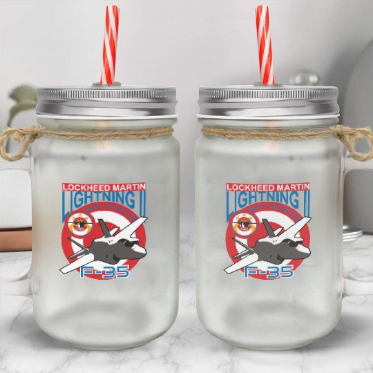 Lockheed Martin F 35 Mason Jar Cups