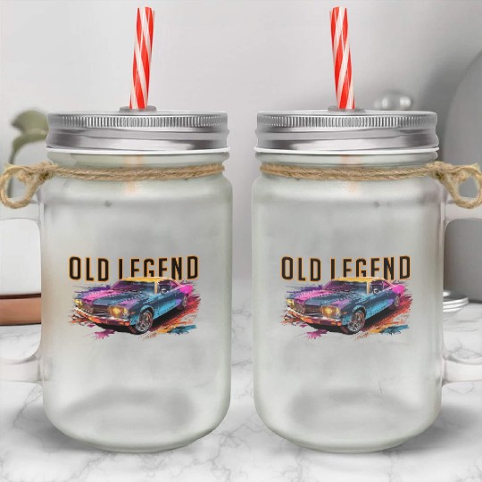 Muscle Car Mason Jar Cups