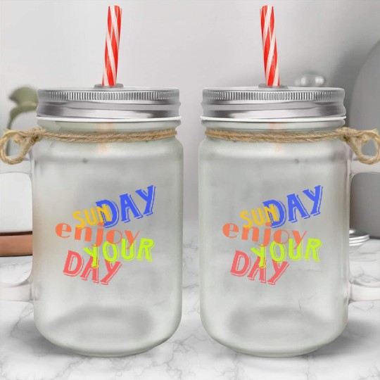 Sunday Mason Jar Cups