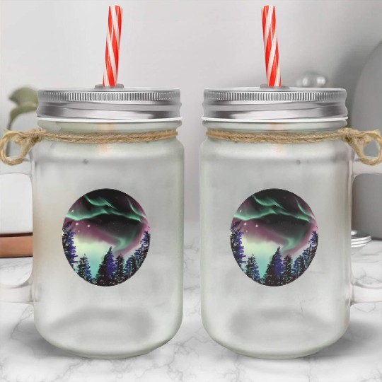 Northern Lights Aurora Borealis For Or Mason Jar Cups