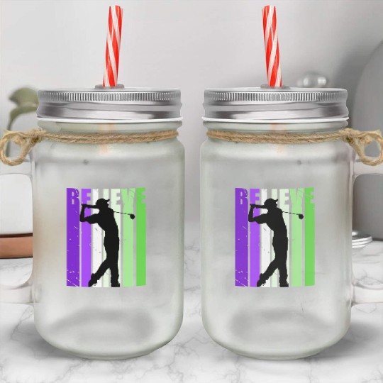 Golfing For S Distressed Style Coach N Mason Jar Cups