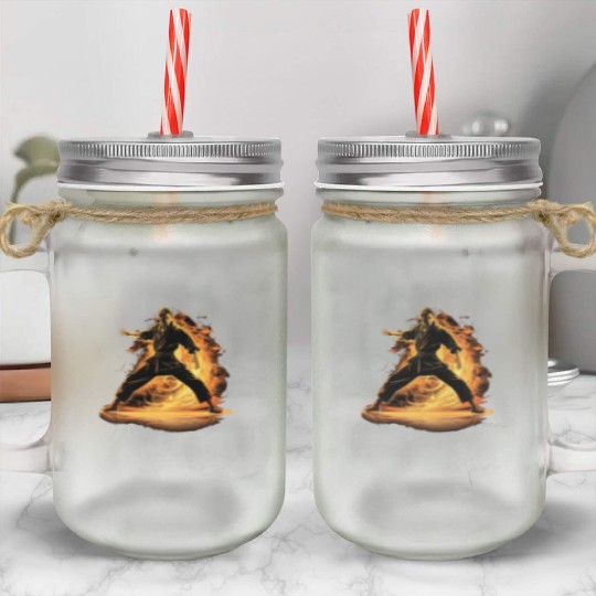 Karate Taekwondo Fighter Martial Arts Mason Jar Cups