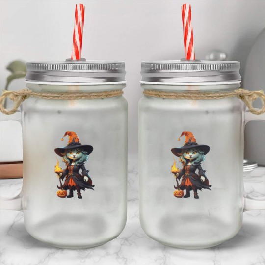 Wicked little witch Mason Jar Cups