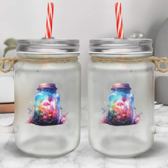 Wild Flowers Mason Jar Cups Design - Funny gift