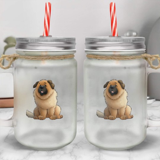 Germanic Bear Dog Pets Lover Design Mason Jar Cups