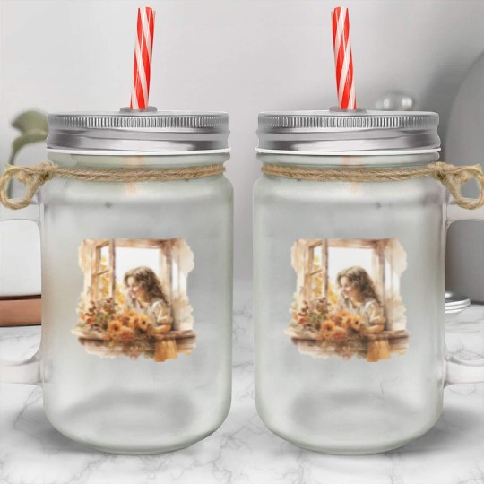Wild Flowers Mason Jar Cups Design - Funny gift