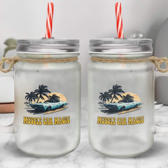 Muscle Car Magic Mason Jar Cups