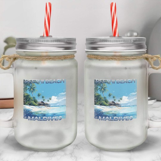 Summer Fun in the Maldives: Reethi Beach with a Mason Jar Cups