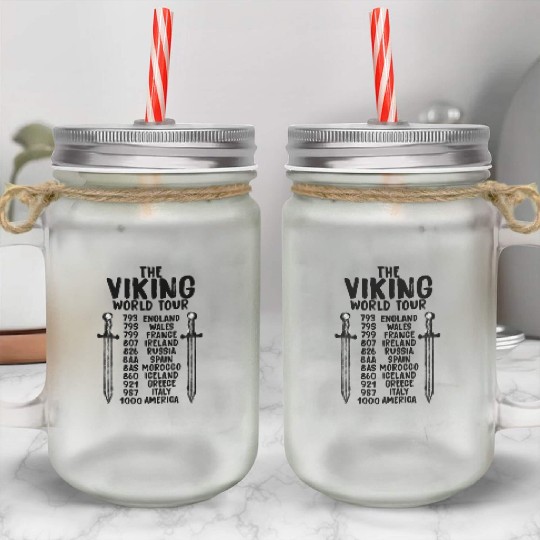 The Viking World Tour Mason Jar Cups