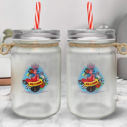 Pin up, Hot rod and Speedometer Mason Jar Cups