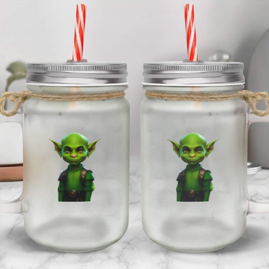 Green Goblin Rascal Embrace the Mischief Mason Jar Cups