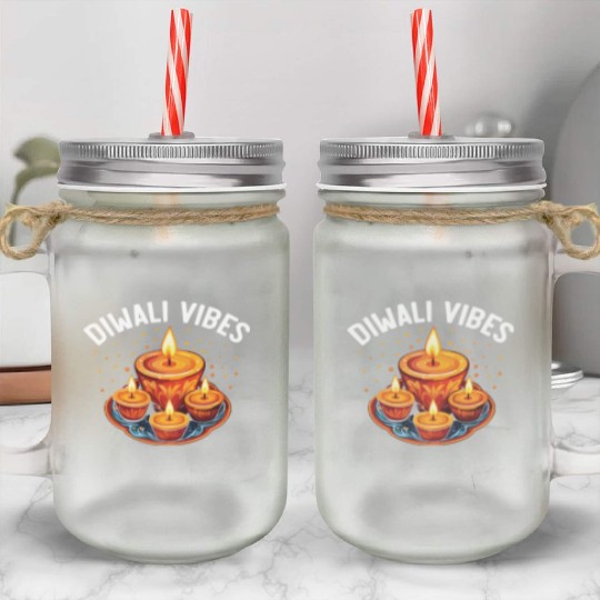 Happy Diwali Diwali Festival Indian Hindu Hinduism Mason Jar Cups