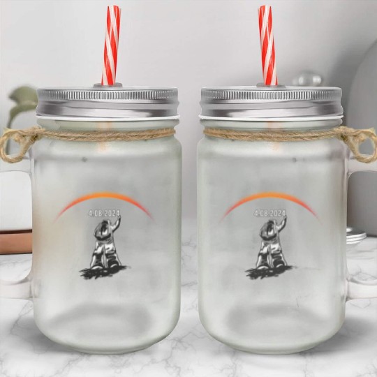 Total Solar Eclipse 2024 - America Totality Mason Jar Cups