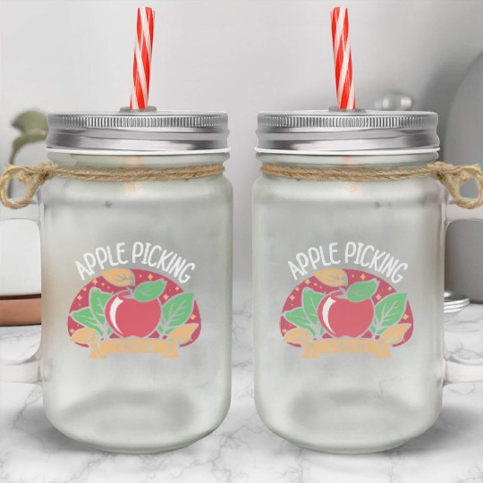 Apple Picking Crew Mason Jar Cups