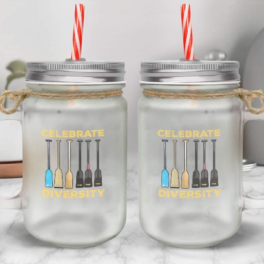 Funny Dragon Boat Racing Paddle Mason Jar Cups