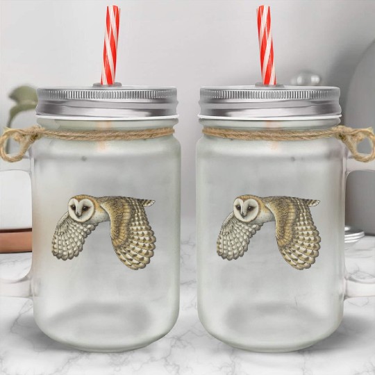 Barn Owl Mason Jar Cups