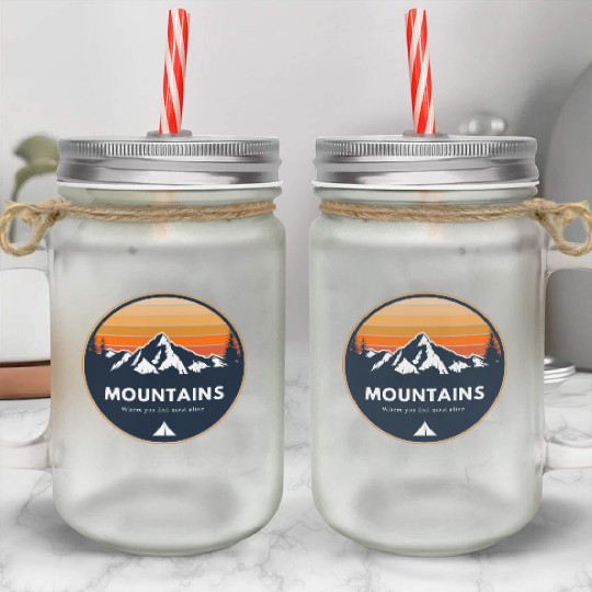 Mountain | Hiking | Adventure | Nature Mason Jar Cups