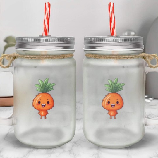 Kawaii Carrot: Cute Vegetable Pal Mason Jar Cups