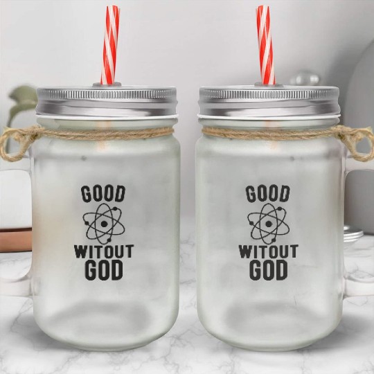 Atheist Atheism Anti Religion Securalism God Sucks Mason Jar Cups