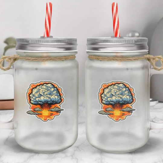 Explosion Fireworks Pyrotechnics Mason Jar Cups