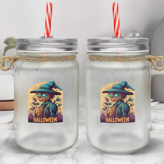 Scarecrow Mason Jar Cups