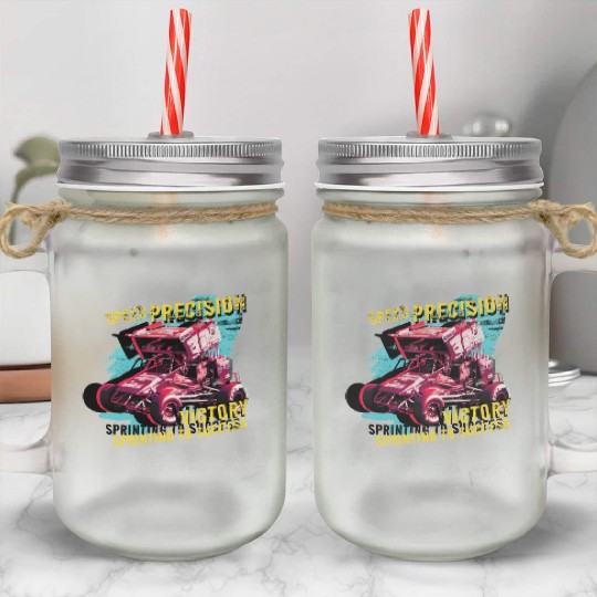 Sprint Car Mom Dirt Track Racing Racing Race Day Mason Jar Cups
