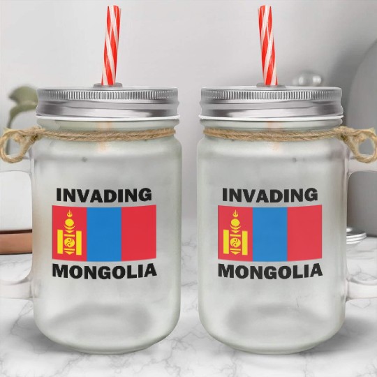 Invading Mongolia Mason Jar Cups