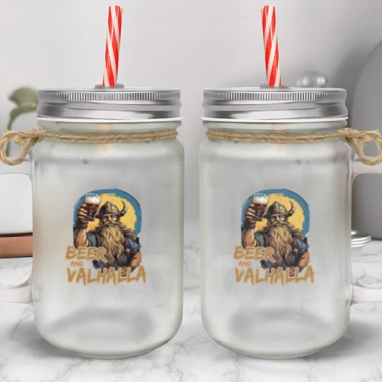 Viking World Tour Vikings Valhalla Odin for a Men Mason Jar Cups