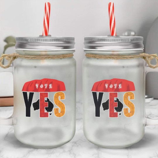 Yes to the Voice to Parliament Mason Jar Cups