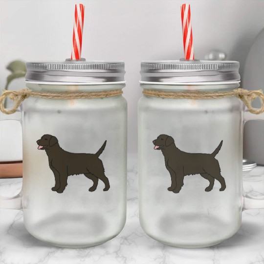 Chocolate Labrador Gift For Dog Lover Mason Jar Cups
