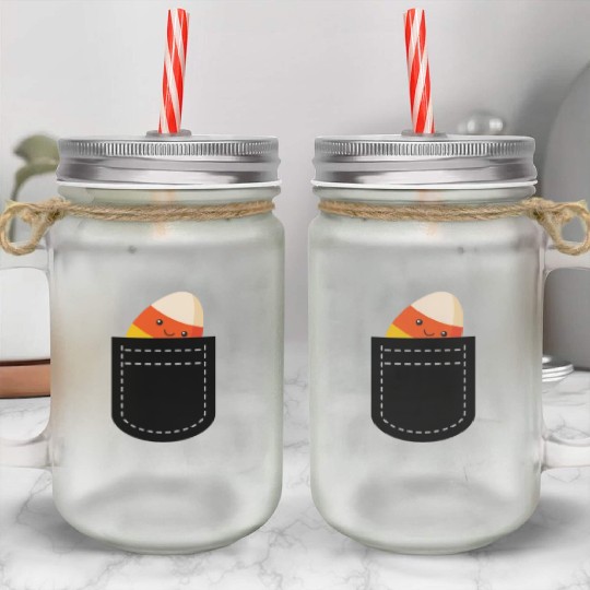 Cool Candy Corn For Men Women Pocket Candy Corn Mason Jar Cups