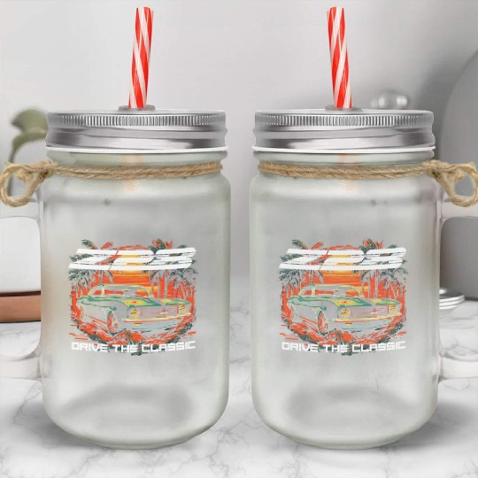 Sunset Camaro Z28 Mason Jar Cups