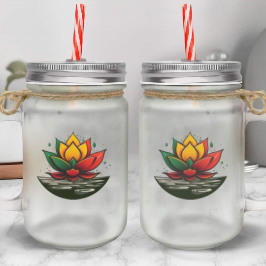 Reggae Lotus Mason Jar Cups