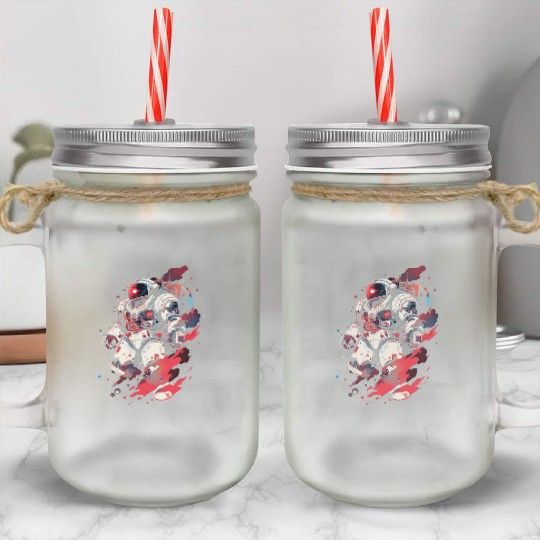 Astro Robo Mason Jar Cups