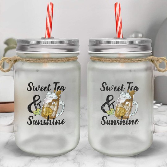 Sweet Tea And Sunshine Mason Jar Cups