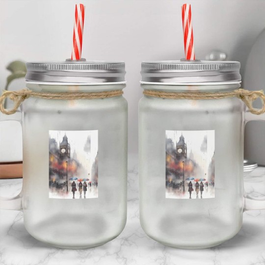 Good times in London Mason Jar Cups