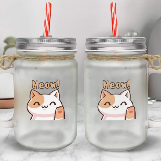 Cat Meow! Mason Jar Cups